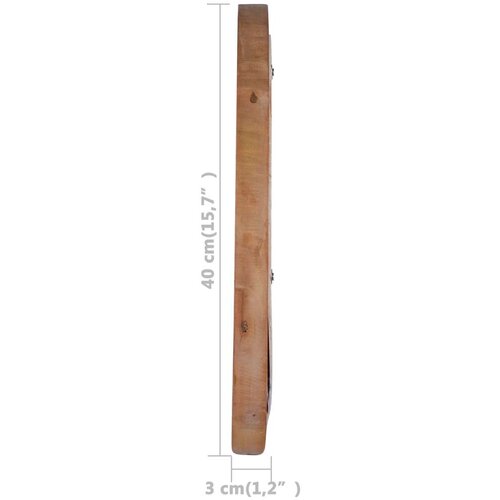  Zidno ogledalo od tikovine 40 cm okruglo Slike