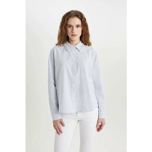 Defacto Oversize Fit Shirt Collar Oxford Long Sleeve Shirt Slike