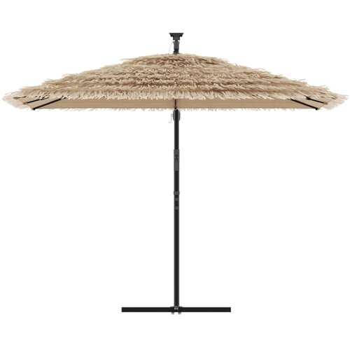  Vrtni suncobran LED s čeličnom &amp;scaron;ipkom smeđi 290x290x238 cm Slike