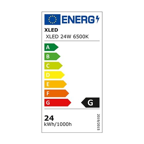 Xled 24W 6500K ugradni okrugli led panel plasticni,2640 lm,296*29mm, Ra80, IP20 Slike