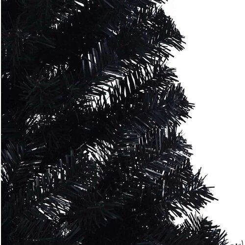 VidaXL Umjetno predsvijetljeno božićno drvce Crna 210 cm PVC Slike