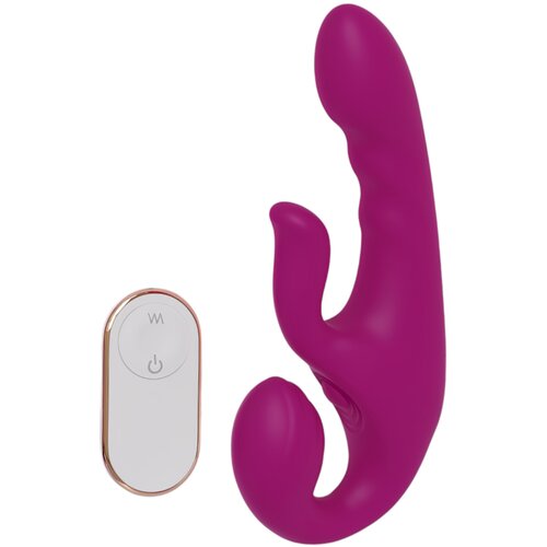 Sex HD Co-op Bliss - pritrdljiv vibrator s stimulatorjem klitorisa (vijoličen) Slike