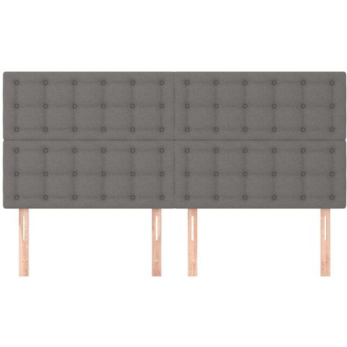  Uzglavlje 4 kom tamnosivi 90x5x78/88 cm od tkanine Slike