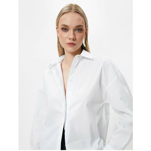 Koton Oversize Poplin Shirt Long Sleeve Buttoned Classic Collar Cotton Slike
