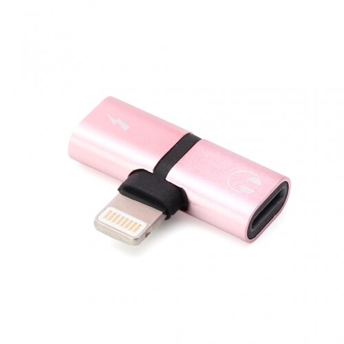Teracell adapter za slusalice i punjenje W2 iphone lightning roze Slike