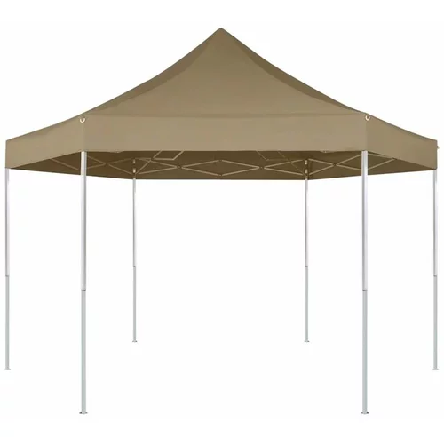  Zložljiv šotor šestkoten 3,6x3,1 m taupe 220g/m², (20703396)