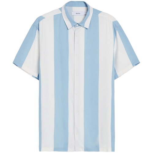 Bershka Srajca svetlo modra / bela Slike
