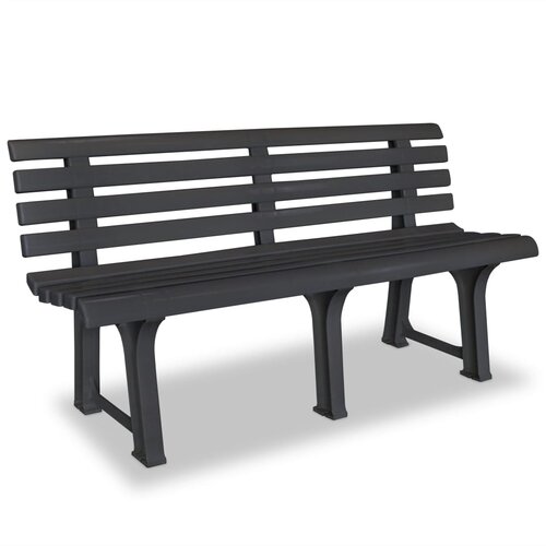 VidaXL Vrtna klop 145,5 cm plastika antracitne barve Slike