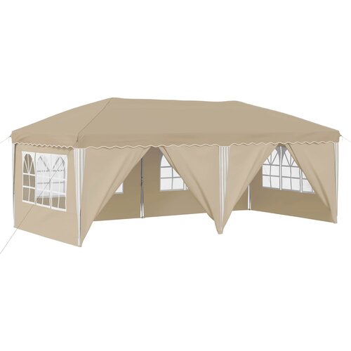 vidaXL Zložljivi &scaron;otor za zabave 575 x 288 x 245 cm Krem, (5000211384) Cene