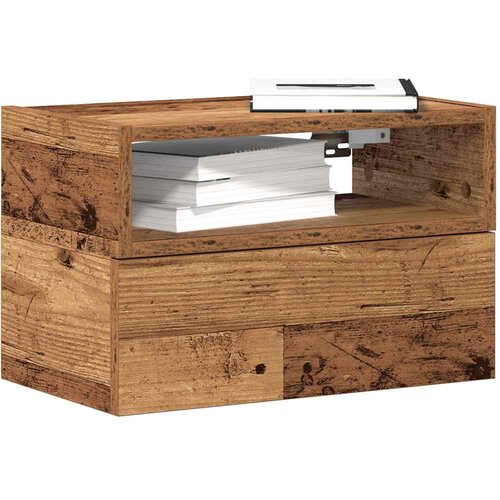 VidaXL Zidni noćni ormarići 2 kom staro drvo 45x26x28,5 cm Slike