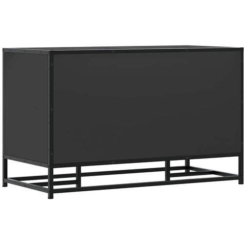  Klupa za cipele crna 84x40x53,5 cm Konstruirano drvo i metal Slike