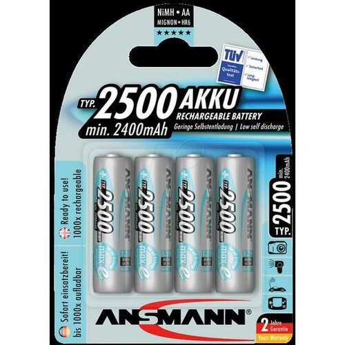 Ansmann 1x4 maxE NiMH rech.bat. 2500 Mignon AA 2400 mAh Slike