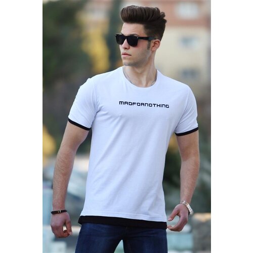 Madmext Men&amp;#039;s Printed White T-Shirt 4479 Slike