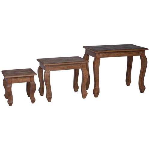  Nesting miza 3 pcs Rjava Trden mahagonijev les, (5000163951) Slike