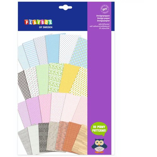 Playbox Uzorak dekorativni karton papir, 25 listova Slike