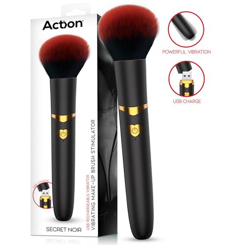 Action Secret Noir Vibrating Make-Up Brush Black Slike