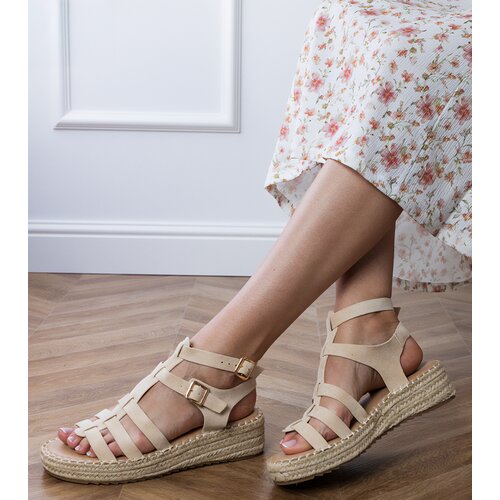 D/CEO Brown flat sandals with buckles on straps Liluna Cene