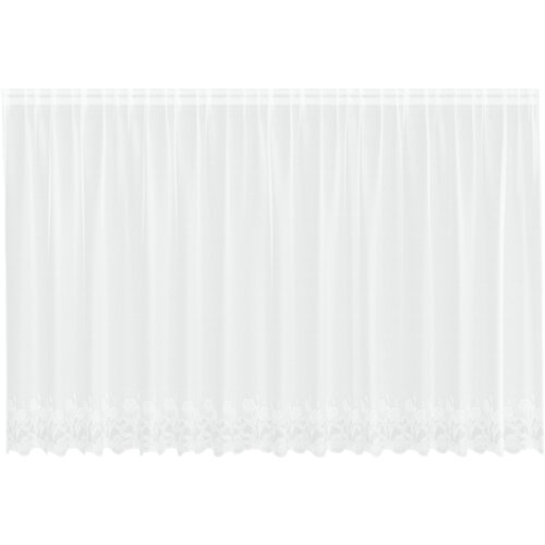  Čipkasta zavjesa sa zavjesama Cvjetni Bijela 400 x 140 cm Poliester Slike