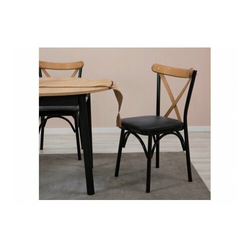 HANAH HOME trpezarijski sto i stolice oliver oak - black Slike