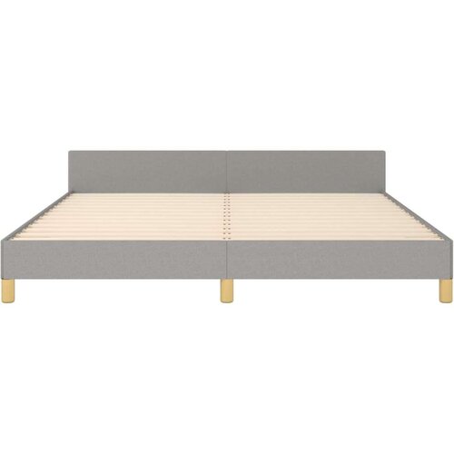 VidaXL okvir za krevet s uzglavljem svjetlosivi 160x200 cm od tkanine Slike