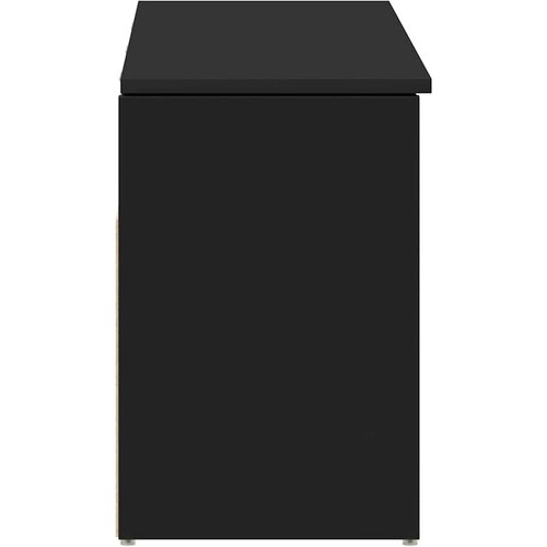  Klupa za cipele crna 102x30,5x45 cm izrađeno drvo Slike