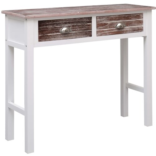 VidaXL Konzolna mizica rjava 90x30x77 cm les Slike