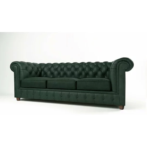 Ropez Tamno zelena baršunasta sofa 230 cm Cambridge -