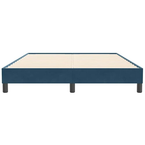 Box Spring krevet bez madraca tamnoplavi 140x210 cm samt Slike