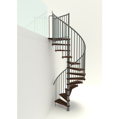 Minka spiralne stepenice - spiral smart siva orah 120 cm Slike