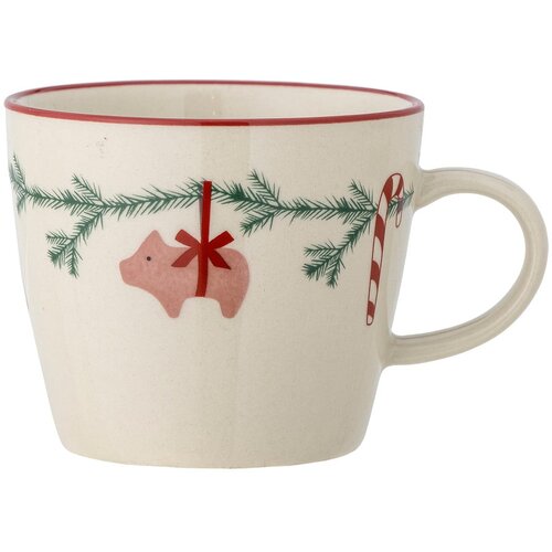 Bloomingville Bijela šalica s božićnim motivom od kamenine 300 ml Yule – Cijene