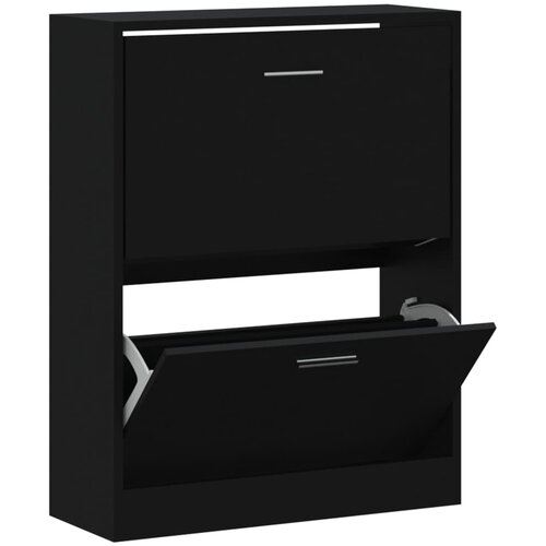 Maison Chic Omarica za obutev - Kopa za čevlje črna 63x24x81 cm inženirski les, (21777521) Slike