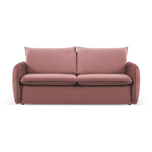 Cosmopolitan Design Rožnata žametna raztegljiva sedežna garnitura 194 cm Vienna – Cene