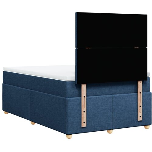 Krevet s oprugama i madracem plavi 120 x 190 cm od tkanine Slike