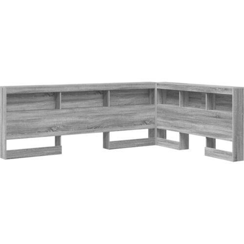 vidaXL Skladi&scaron;čni naslon s polico Siva Sonoma 150 cm Konstruiran les, (5000142442) Cene