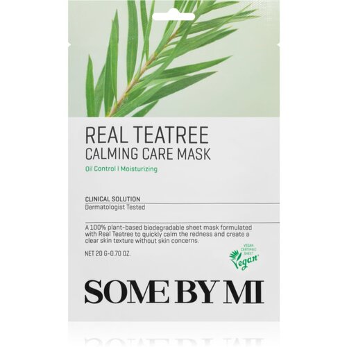 SOMEBYMI Clinical Solution Teatree Calming Care Mask pomirjevalna tekstilna maska za problematično kožo, akne 20 g Cene