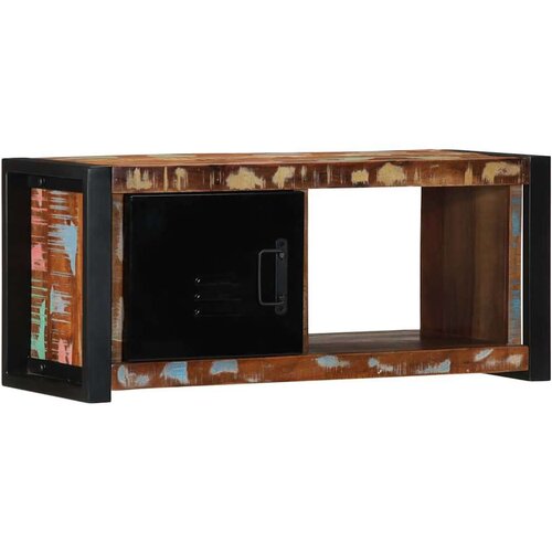 TV TV omarica, les, črna/rjava, 80x30x35 cm Cene