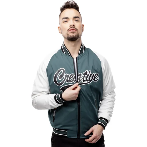 Glano Men's Baseball Jacket - Green