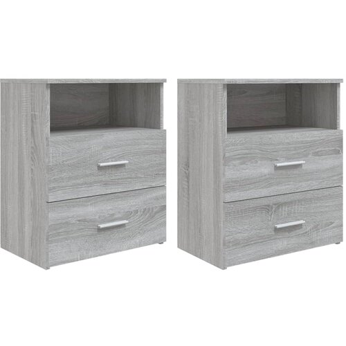 VidaXL Nočna omarica 2 kosa siva sonoma 50x32x60 cm Slike