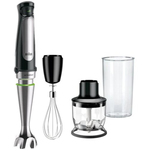 Braun MQ 7025X 0,6 L Potopna me&amp;scaron;alnica 1000 W Črna, Nerjaveče jeklo Slike
