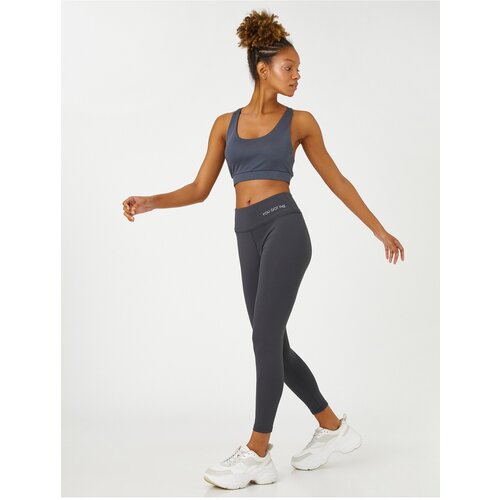 Koton Printed Sports Leggings High Waist Stitch Detail Slike