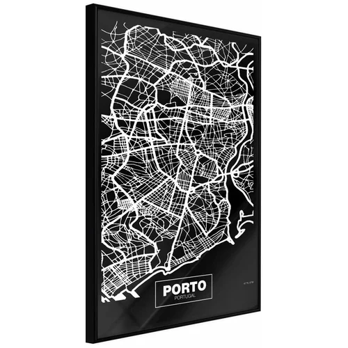  Poster - City Map: Porto (Dark) 40x60