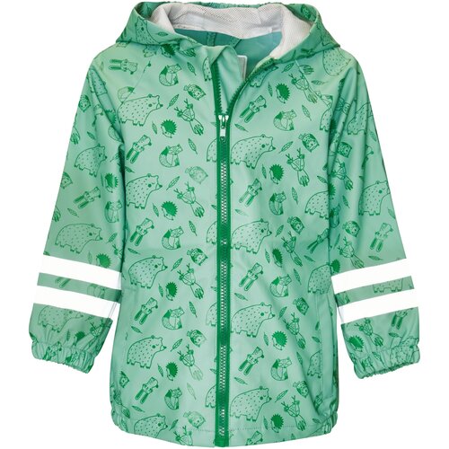 Playshoes Funkcionalna jakna &amp;#039;Waldtiere&amp;#039; zelena / jabolko / bela Slike