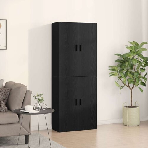  Kabineti 2 kom Crna Hrast 69 5x34x180 cm Konstruirano drvo Slike