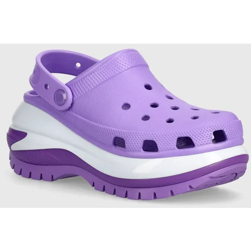 Crocs Natikači Mega Crush Clog ženski, vijolična barva, 207988