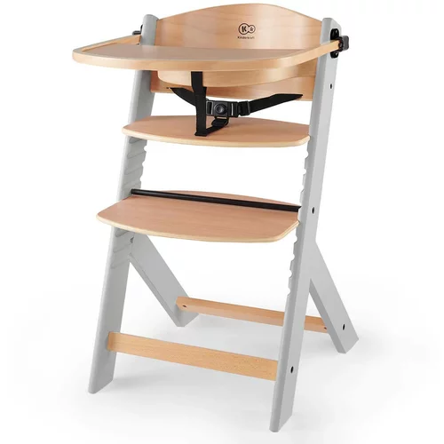 Kinderkraft otroški stol za hranjenje enock™ wooden/grey