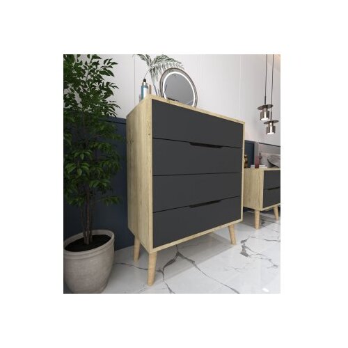 Hanah home komoda s ladicama, antracit Cene