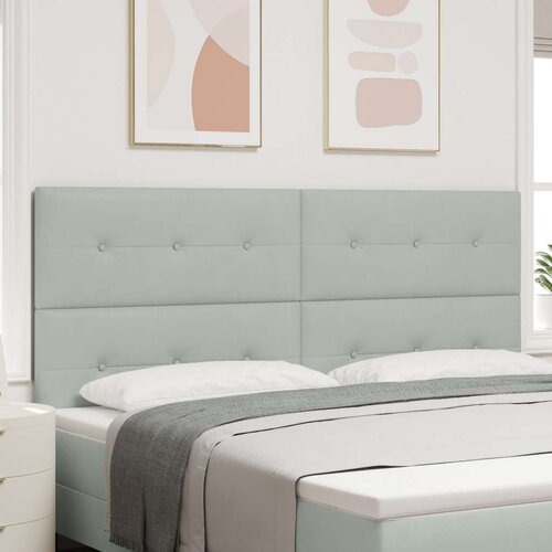  Naslon za glavo Svetlo siva Tkanina 200 cm dolžine Minimalističen, (22053963) Slike