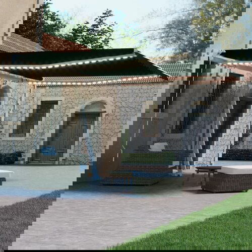  Tenda na ručno uvlačenje s LED svjetlima 450 x 300 cm antracit Cijene
