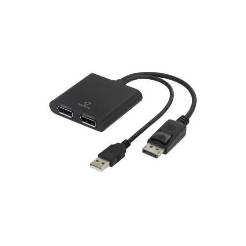 Renkforce RF-4758087 DisplayPort adapter [1x mo&scaron;ki konektor DisplayPort - 2x ženski konektor DisplayPort] črna 20.00 cm, (20427502) Cene