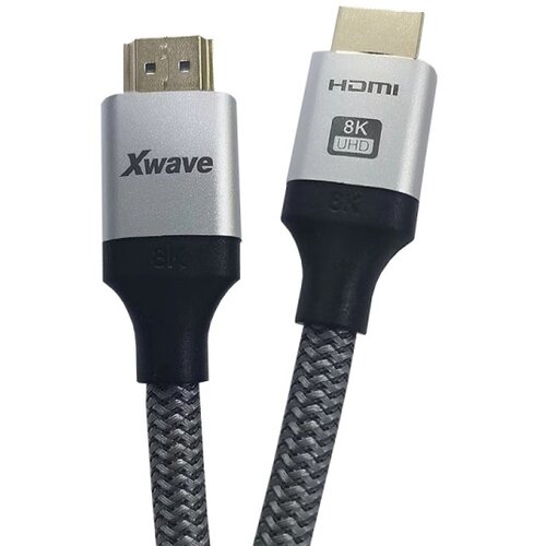 X Wave kabl hdmi 2.1 8K 1.5m HDR,upleten,30AWG,golden plate,blister Cene